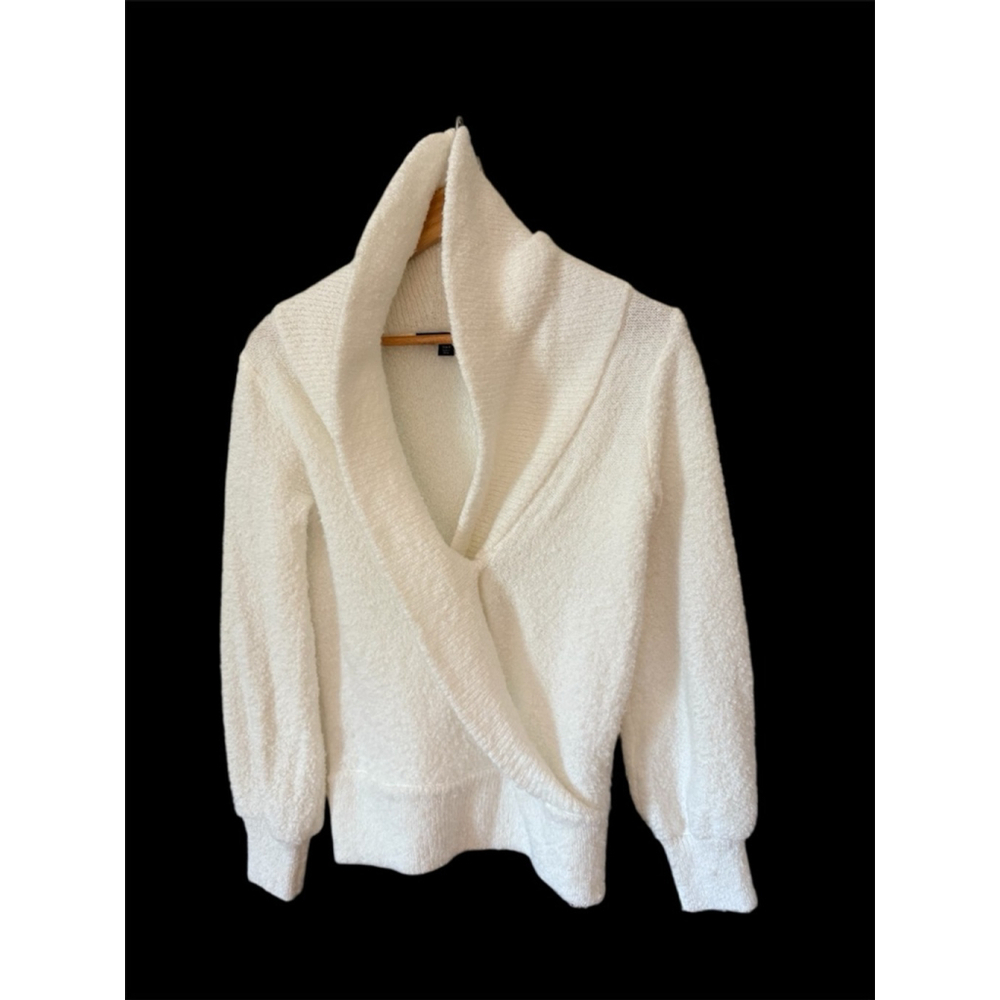 Boston Proper White Cowl Neck Sweater Women's Small